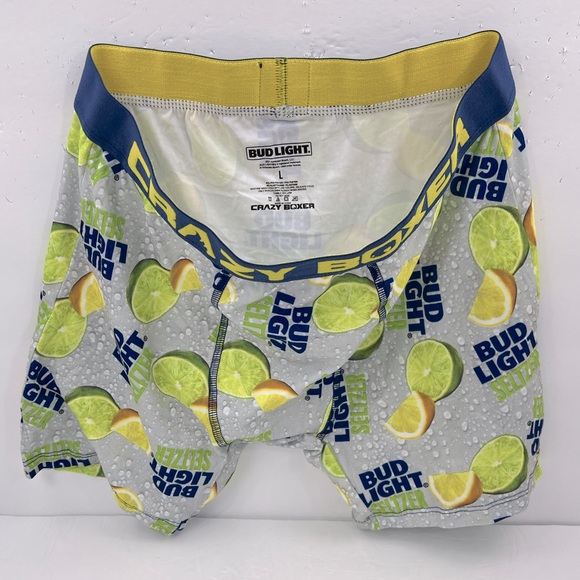 CRAZY BOXER, BUD LIGHT SELTZER GREEN, GREY BLUE COLOR LATGE (L) SIZE, NWOT - Picture 3 of 11